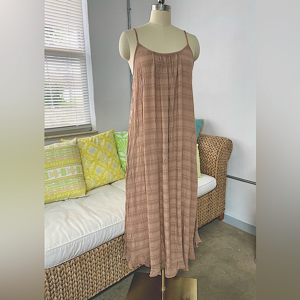 Shore Caramel Colored Flowy Tank Dress Size S